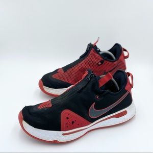 paul george shoes red and black